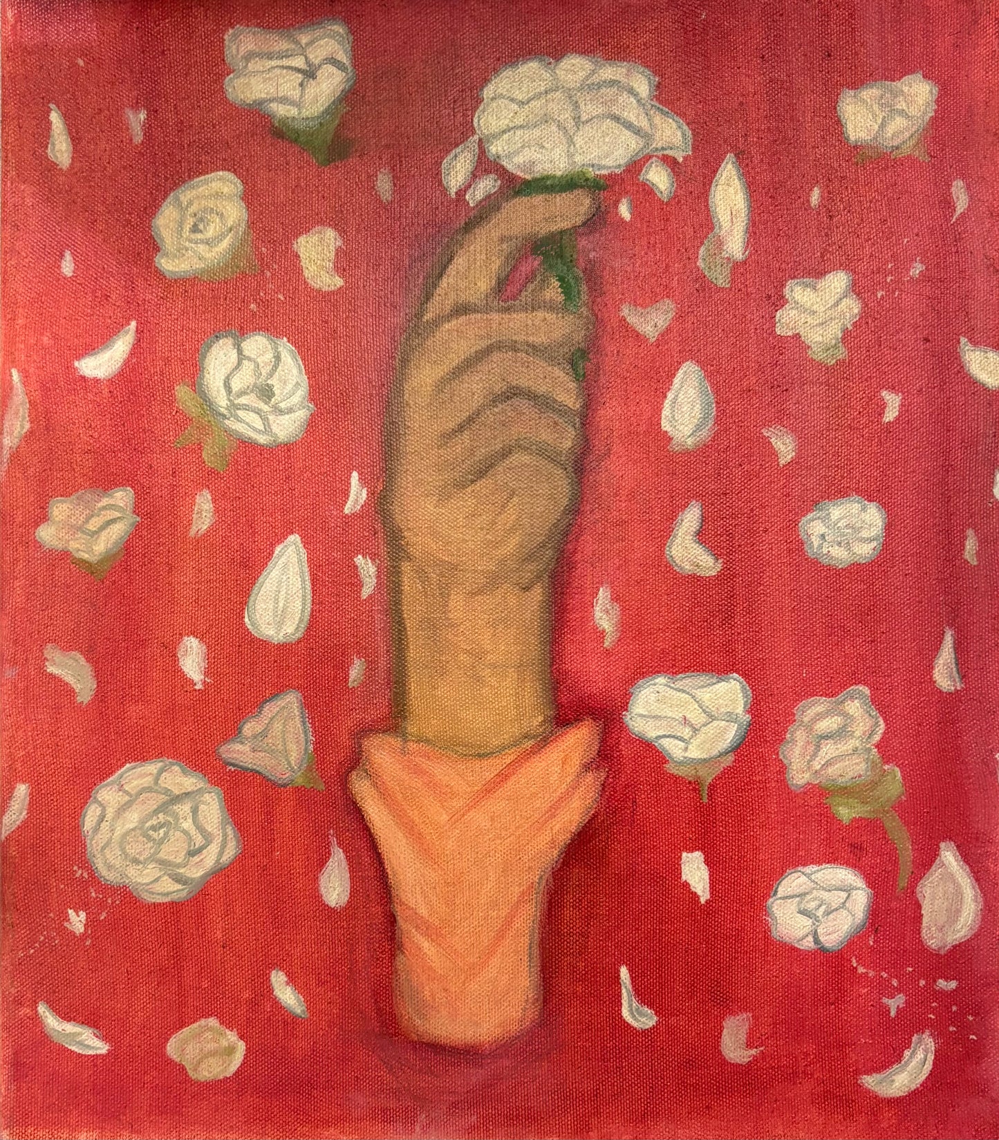 Arm Reaching for Flowers